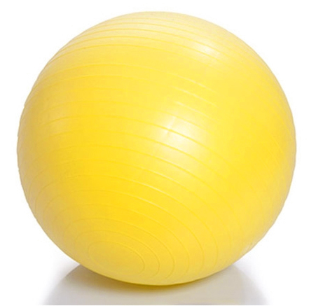 М-255 Мяч для ЛФК (АВС), с насосом, 55 см, желтый_0